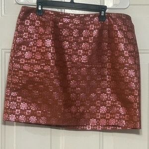 Metallic silk blend Skirt